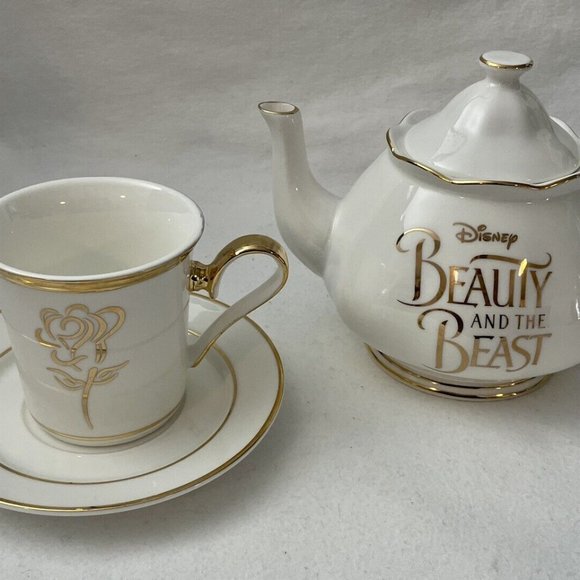 Beauty and the Beast Tea Set Limited Promo 2017 Australian Release RARE Teapot - Picture 1 of 16